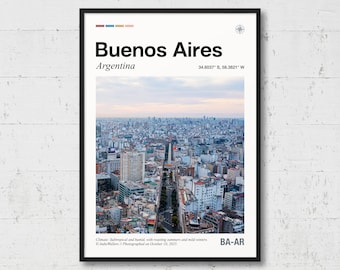 Buenos Aires Poster | Real Photo of Buenos Aires, Real Picture, Travel Poster, Location Wall Art, Argentina Print, Home Decor, SA1