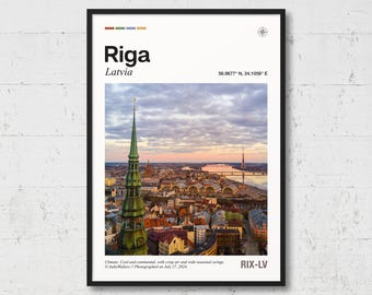 Riga Poster | Real Photo of Riga, Real Picture, Travel Poster, Location Wall Art, Latvia Print, Home Decor, EU6