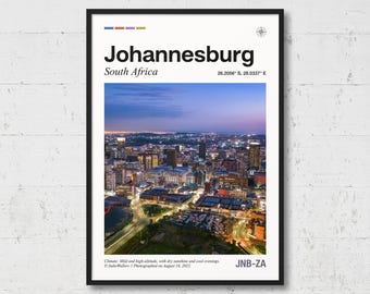 Johannesburg Poster | Real Photo of Johannesburg, Real Picture, Travel Poster, Location Wall Art, South Africa Print, Home Decor, AF2