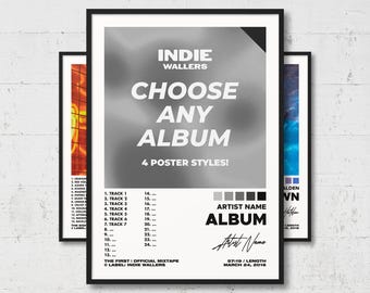 Póster personalizado de álbum / Elige tu propio álbum, Arte mural musical, Impresión de portada de álbum, Regalo personalizado de álbum, Decoración para el hogar, AP1