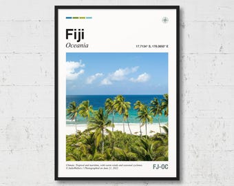 Fiji Poster | Real Photo of Fiji, Real Picture, Travel Poster, Location Wall Art, Oceania Print, Home Decor, OC1