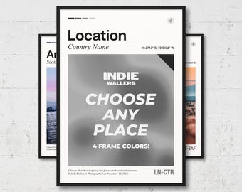 Custom Travel Poster | Choose Your Own Location, Travel Wall Art, Real Picture Print, Personal Travel Gift, Home Decor, TP1