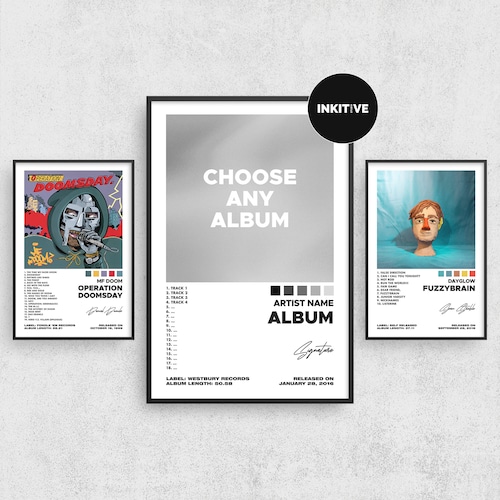 Custom Album Cover Poster Print Choose Your Album Album Etsy Australia