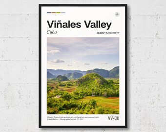 Viñales Valley Poster | Real Photo of Viñales Valley, Real Picture, Travel Poster, Location Wall Art, Cuba Print, Home Decor, NA9