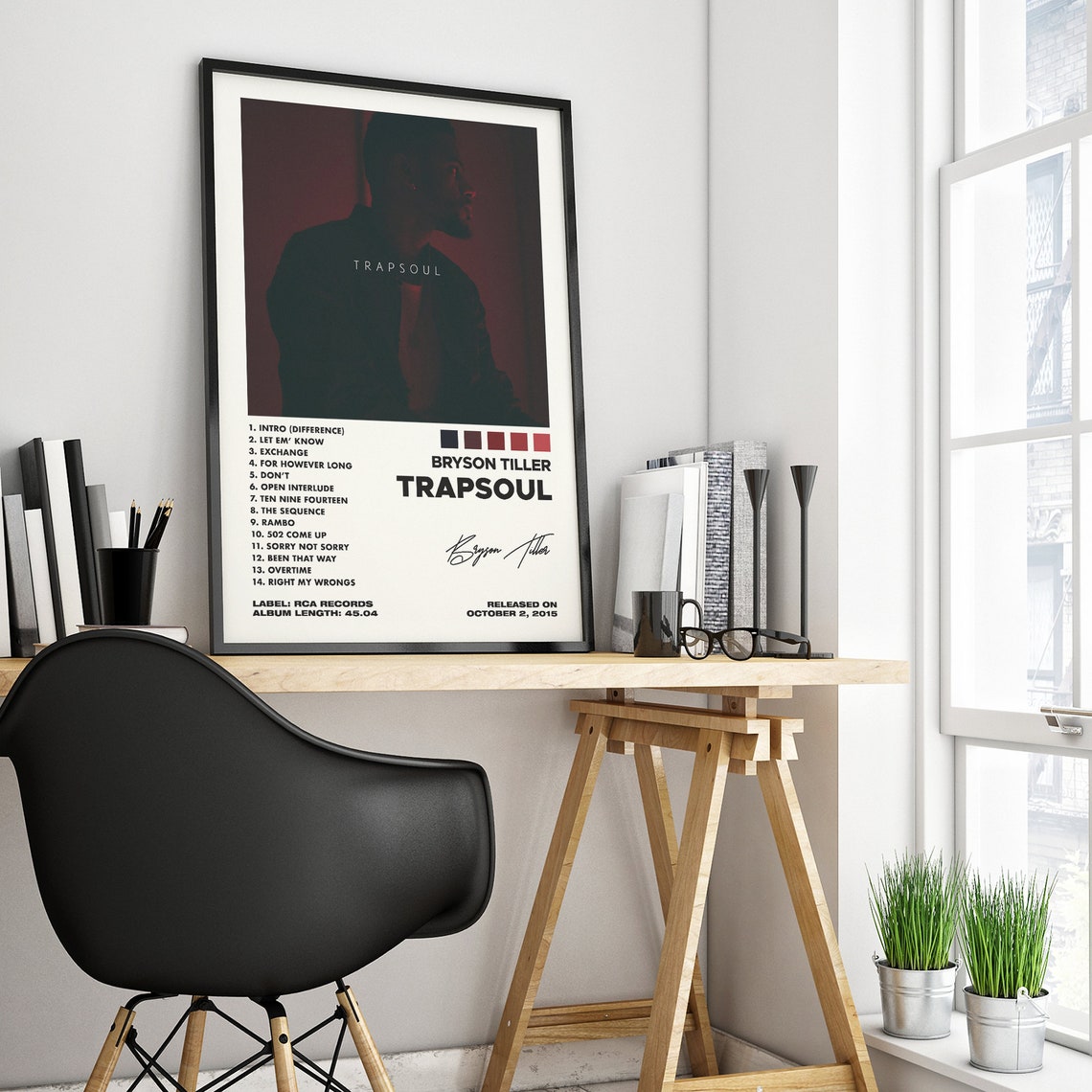 Bryson Tiller Poster Trapsoul Poster Bryson Tiller Album Etsy