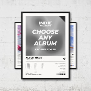 Póster personalizado de álbum / Elige tu propio álbum, Arte mural musical, Impresión de portada de álbum, Regalo personalizado de álbum, Decoración para el hogar, AP2