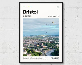 Bristol Poster | Real Photo of Bristol, Real Picture, Travel Poster, Location Wall Art, England Print, Home Decor, EU11
