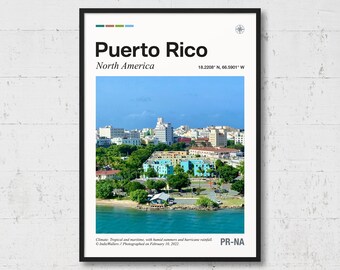 Puerto Rico Poster | Real Photo of Puerto Rico, Real Picture, Travel Poster, Location Wall Art, North America Print, Home Decor, NA12