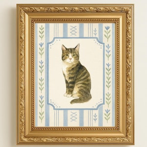 Ritratto di gatto personalizzato - Dipinto di gatto ad acquerello personalizzato da foto, ricordo per la perdita del gatto, regalo per amanti e proprietari di gatti