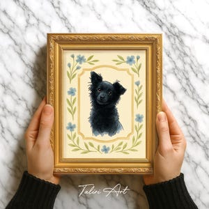 Custom Pet Portrait, Personalised Dog Illustration, Dog Cat Wall Art, Hand Drawn Pet, Pet Memorial Ideas, Digital,  Pet Christmas Gift