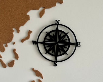 Wind rose, Compass modern wall decoration to hang customizable travel and aviation