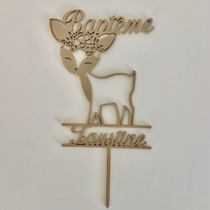Personalized cake topper for baptism
