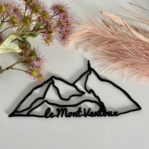 Trendy mountain wall decoration original gift idea Mont Ventoux in Vaucluse wall souvenirs mountain line