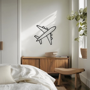 Airplane for modern wall decoration to hang customizable travel and aviation theme