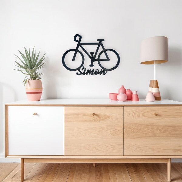 Vélo personnalisé pour décoration murale moderne