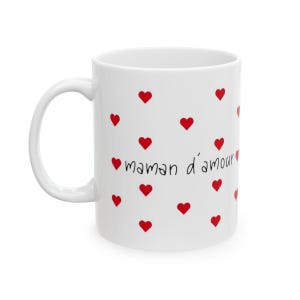 mug cup for mother&#39;s day cute cup with heart darling granny gift for mom original gift mother&#39;s day of love