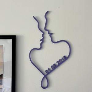 Décoration de couple idée cadeau romantique pour amoureux, date à personnaliser anniversaire rencontre, idée symbolique pour saint valentin