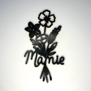 bouquet of flowers in wall decoration for gift idea for grandmother&#39;s day grandmother&#39;s gift