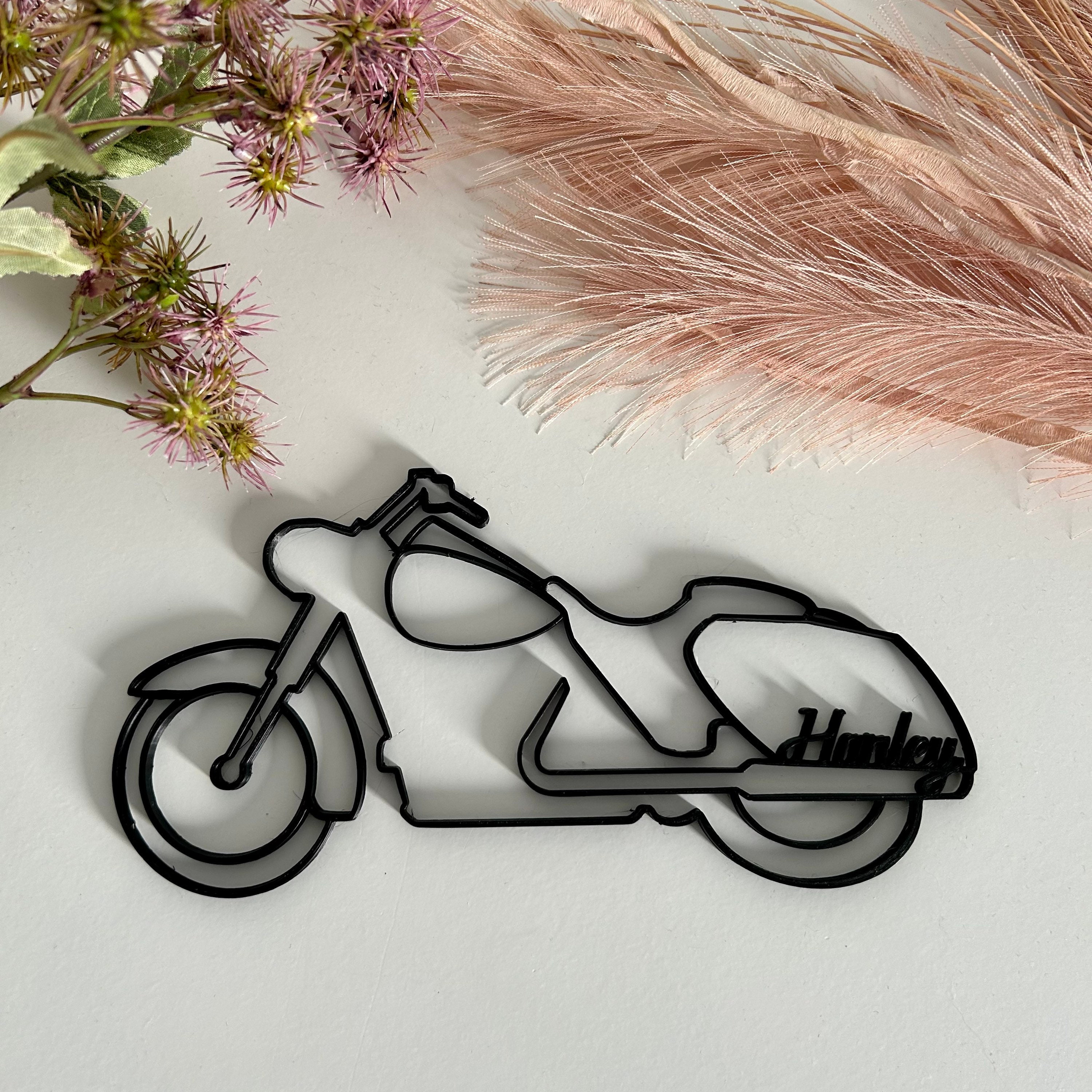 Décoration murale métal moto effet 3D L.62cm – MOTO PIGMENT