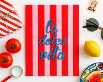 Italian-themed wall decoration, decorative plaque, gift idea for him or her, Italian cuisine, customizable, what to give