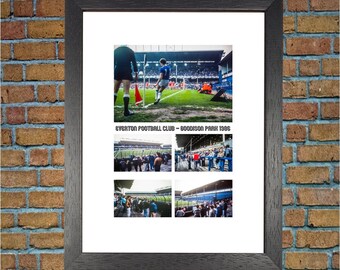 Everton FC - Goodison Park 1986 A4/A3 Print