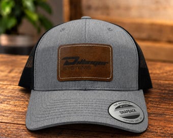 Dillinger Systems Laser Engraved Leatherette Patch Retro Snapback TRON Inspired Mesh Hat