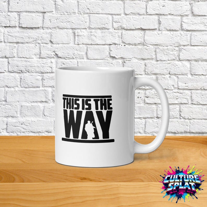 Mandalorian-Inspired Mythosaur Mug | "This Is The Way" Coffee Cup | Sci-Fi Fan Gift | 11oz Porcelain Mug image 3