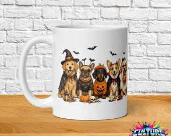 Halloween Dog Mug 11oz Porcelain Coffee Mug