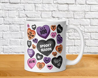 Halloween Candy Hearts Mug