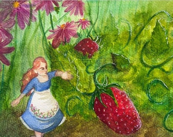 Something Sweet, fantasy art print A4
