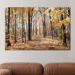 Arte mural otoñal, póster de paisaje de árboles, lienzo otoñal, decoración de pared moderna, arte en lienzo, lienzo enmarcado, decoración de pared de moda, decoración de granja,