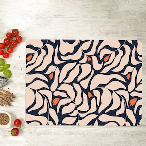 Modern Cutting Board, High Quality, Abstract Serving Board, Modern Pattern Serving Board, Minimal Serving Board, Glass Chopping Board,