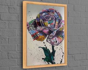 バンクシーのバラのグラフィティ、ストリートウォールアート