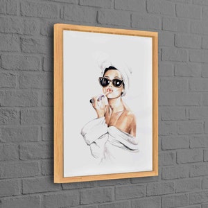 Audrey Hepburn, Make Up Art Canvas, Fashion Artwork, Lip Woman Canvas Art, Audrey Hepburn Poster, Famous Artwork, Wall art Canvas, Modern,