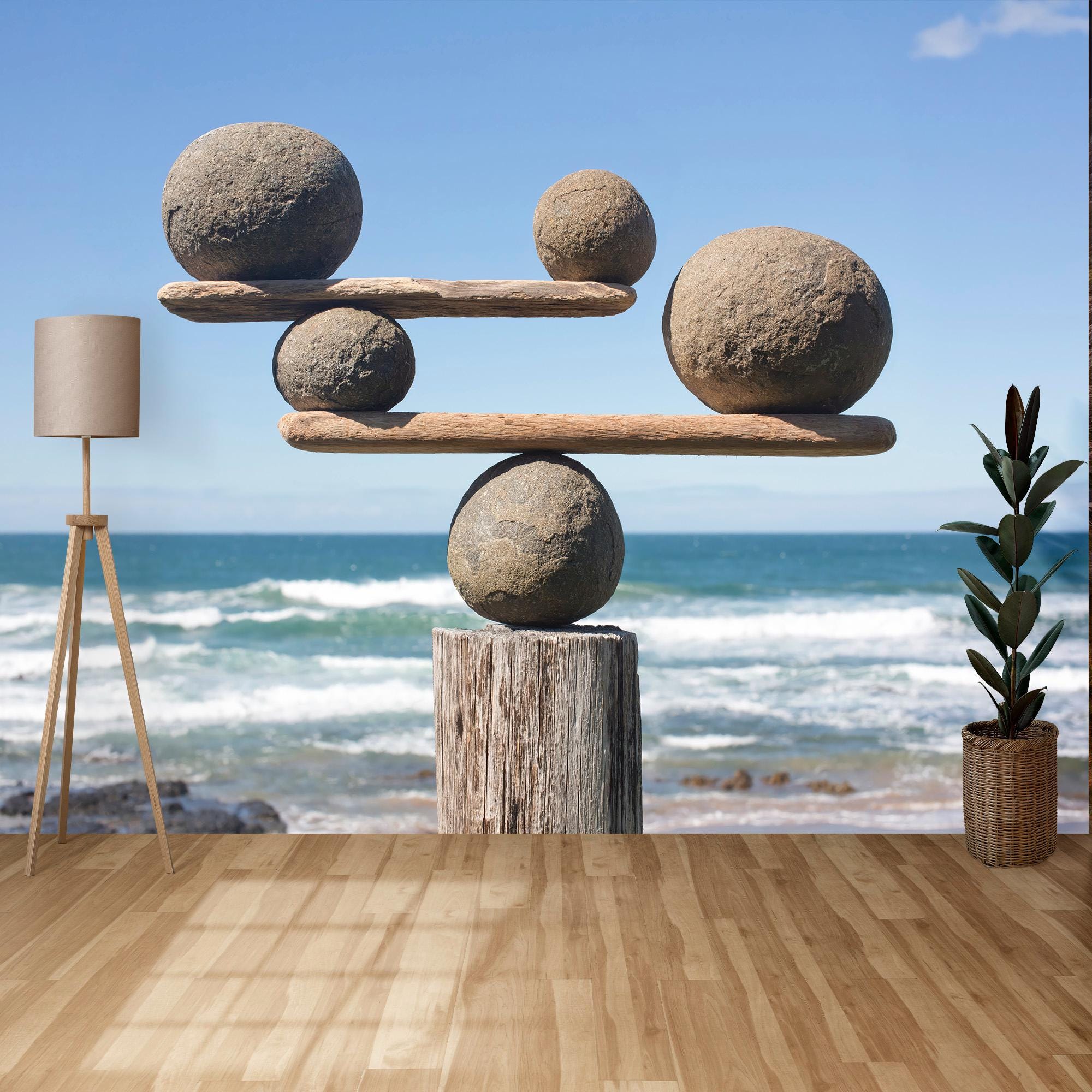 Stone Wallpaper, Balance Wallpaper, Modern Wallpaper, Office Wallpaper ...