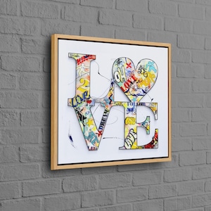 Love Canvas, Modern Art Canvas, Love Graffiti Canvas Art, Graffiti Canvas Decor, Wedding Gift For Couple Personalized, Large Canvas,
