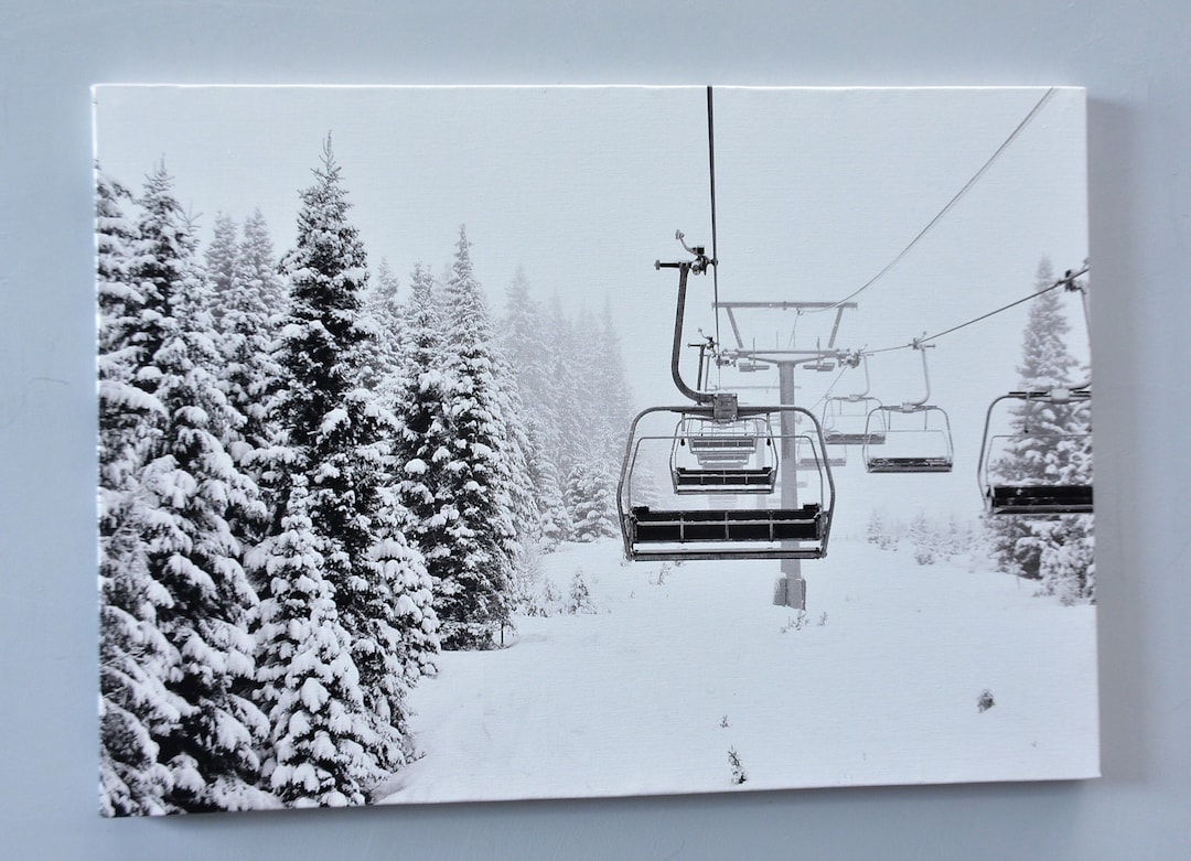 Wall Art, Wall Art Canvas, Ski Resort Wall Art, Canvas Art, Skii Lift
