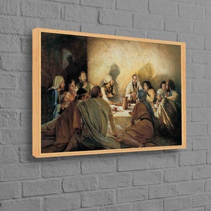 Framed Wall Art, Jesus Christ Last Supper, Canvas Art, Jesus Canvas Decor, Custom Canvas, Jesus Christ Art Canvas, Last Supper Wall Decor,