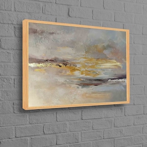 Gray And Gold Painting, Abstract Wall Decor, Shimmery Artwork, Gold Canvas Art, Gray And Gold Canvas Art, Contemporary Canvas Art,