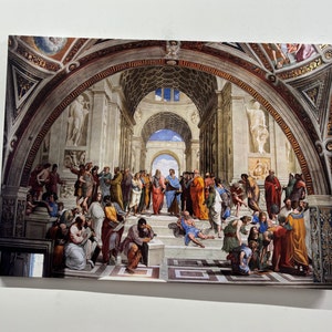 Raffaello Sanzio Painting, Reproduction Canvas, Raffaello Sanzio Canvas Art, The School of Athens Art, Oil Painting Print