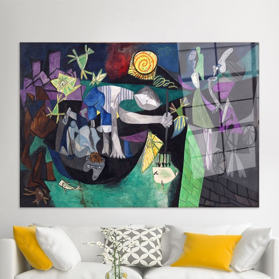 Pablo Picasso Night Fishing at Antibes, Glass Custom for Art, Famous Glass  Wall, Glass Wall Art, Glass Wall Art Modern, Picasso Glass Wall, -   Canada