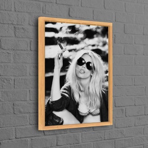 Cindy Crawford, Canvas, Canvas Wall Art, Wall Art, Wall Decor, Framed Canvas, Cindy Crawford Poster, Woman Wall Art, Modern Wall Art,