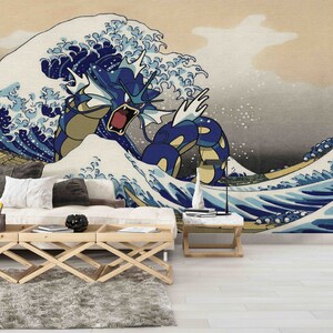 The Great Wave Wall Art, Wave Off Kanagawa Wall Art, Wallpaper Art, Japanese Wall Paper, Famous Wallpaper, 3D Wallpaper, Contact Paper, image 4