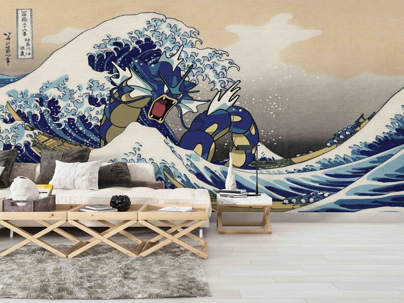 The Great Wave Wall Art, Wave Off Kanagawa Wall Art, Wallpaper Art, Japanese Wall Paper, Famous Wallpaper, 3D Wallpaper, Contact Paper, image 4