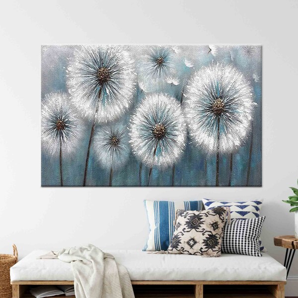 Vertical Dandelion Wall Art Etsy