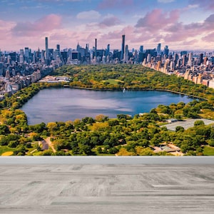 NYC Wanddekor, Landschaft Wandbild, Dekor für Wand, Manhattan Wandkunst, moderne Wandmalerei, Wandverkleidung, Central Park Wandbild,