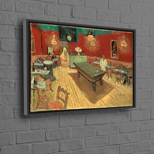 The Night Cafe by Van Gogh, Famous Art Canvas, Van Gogh Cafe Artwork, Famous Table Printed, Vincent Van Gogh Art Canvas, image 9