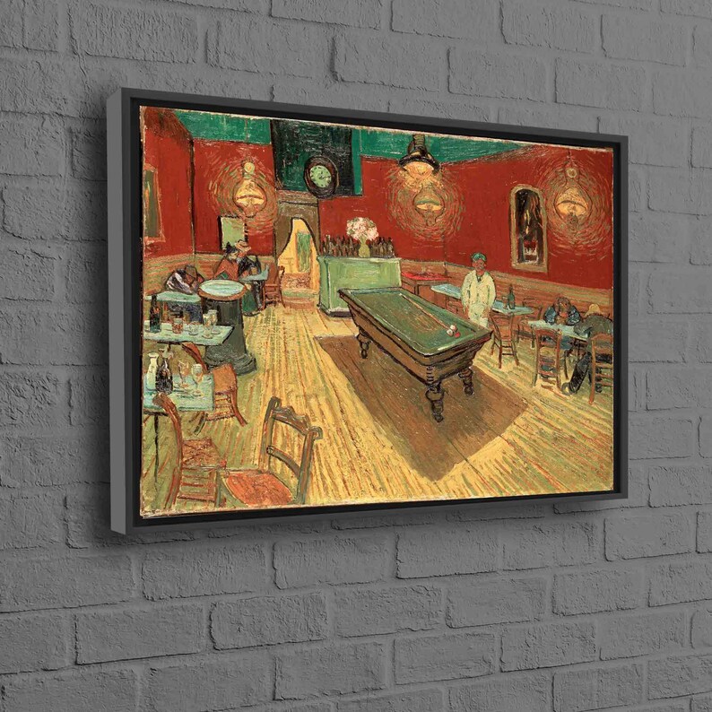 The Night Cafe by Van Gogh, Famous Art Canvas, Van Gogh Cafe Artwork, Famous Table Printed, Vincent Van Gogh Art Canvas, image 9