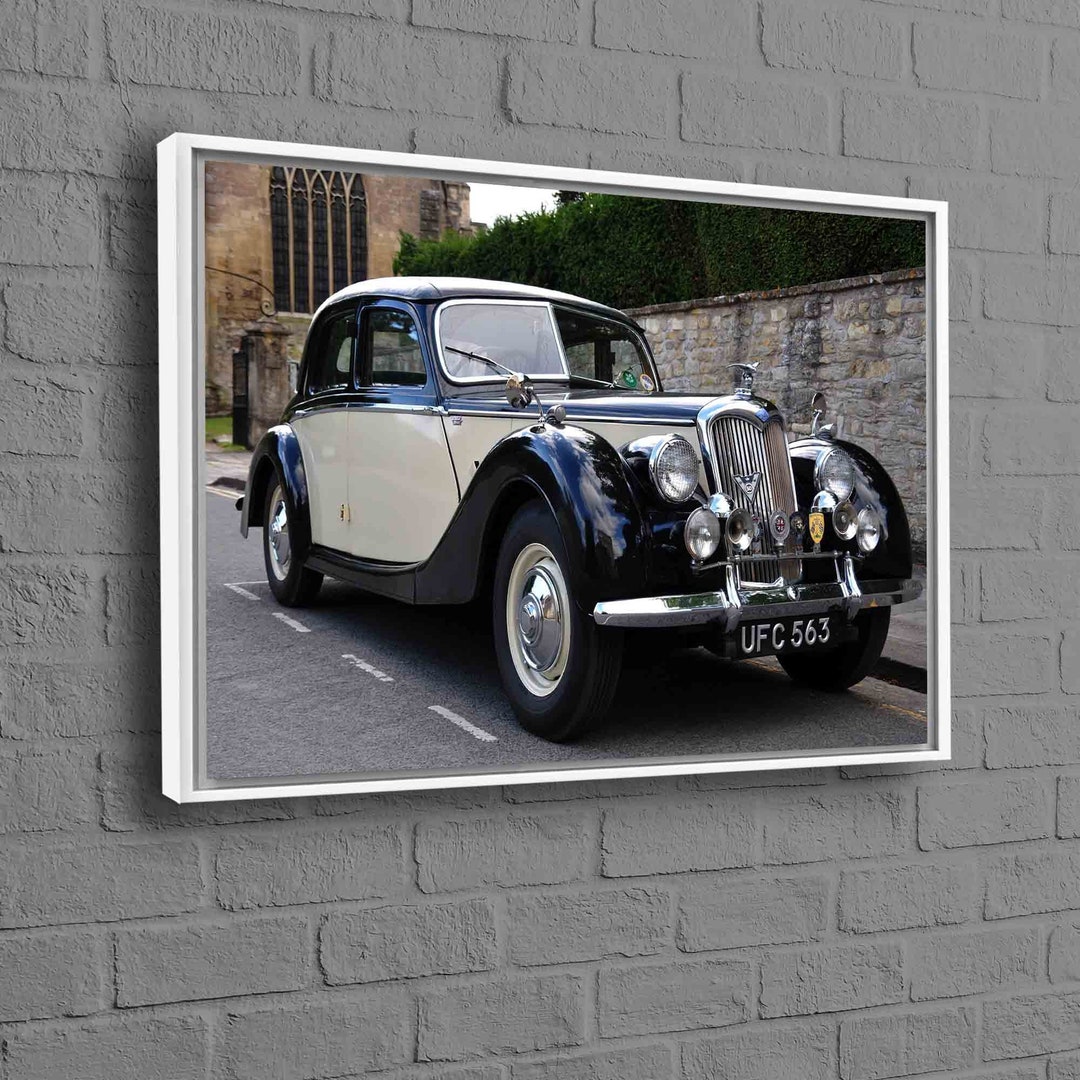 Vintage Car Canvas Old Car Poster Retro Car Wall Art Office Etsy