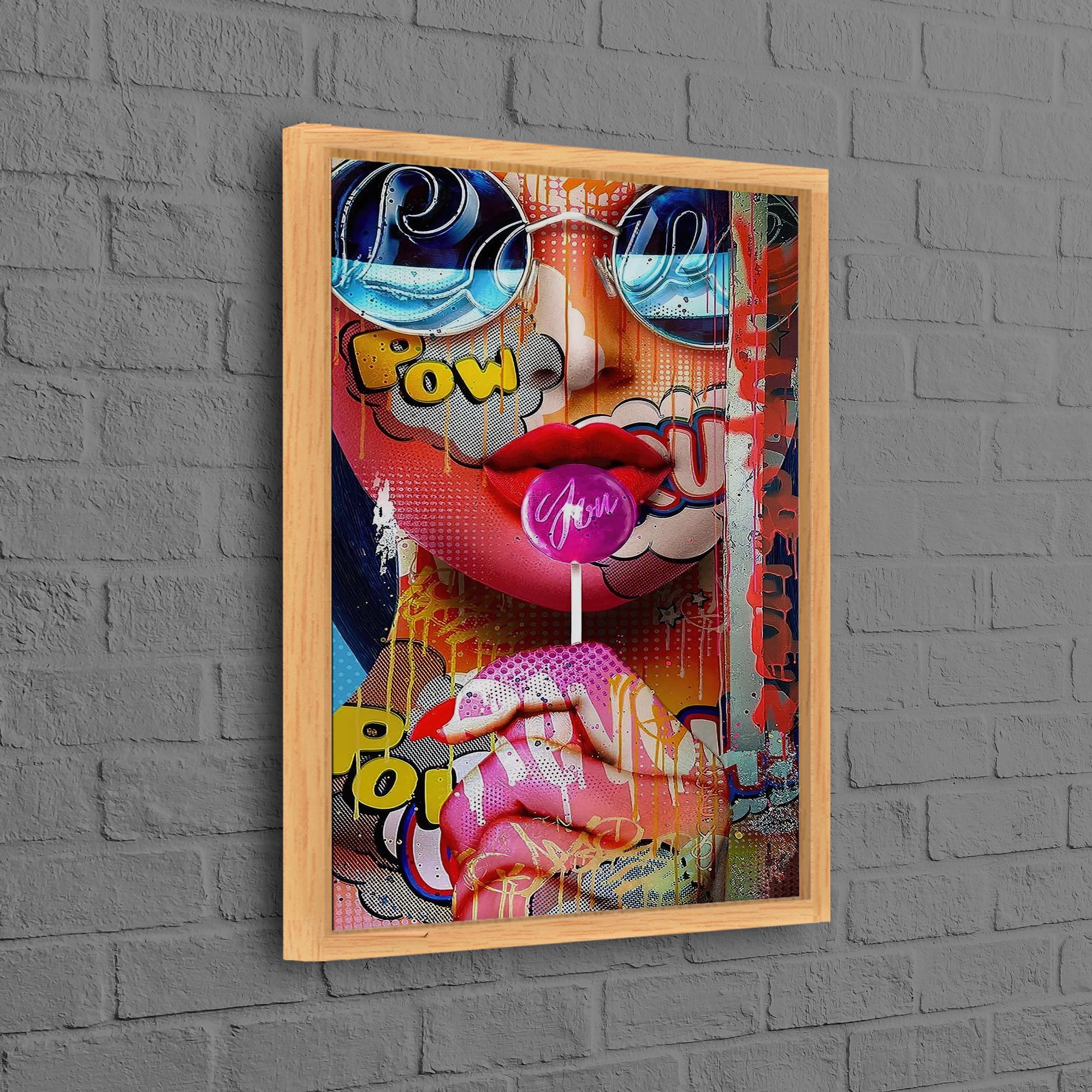 POP ART Wall Hangings, Graffiti Art Canvas, Woman 3D Canvas, Sexy